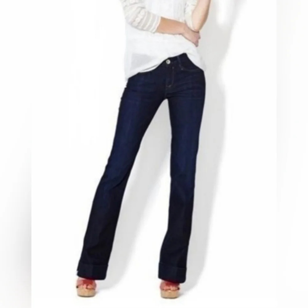 Earnest Sewn Decca 93 Slim Straight Low Rise Jeans, Dark Wash, Size 26, EUC!